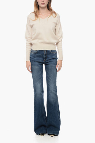 LEISURE Virgin Wool Sweater with V Neck