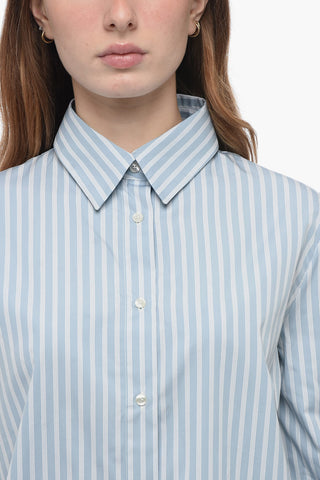 Spread Collar Striped Shirt
