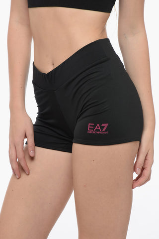 EA7 Shorts aus Tech-Gewebe mit aufgedrucktem Logo