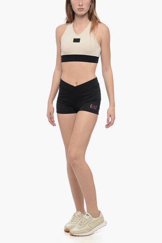 EA7 Shorts aus Tech-Gewebe mit aufgedrucktem Logo