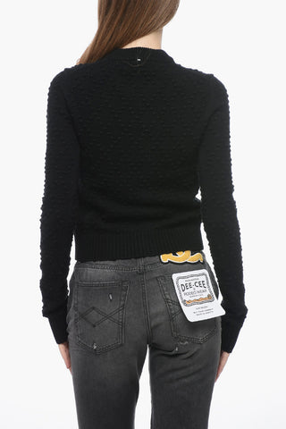 Blended Cashmere Sweater with Geometric Embroideries