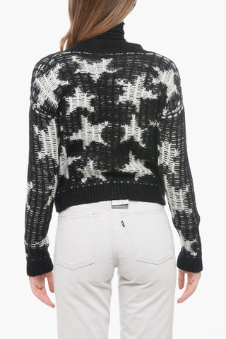 RED Cardigan with Contrasting All-Over Embroideries