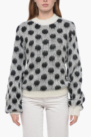FUZZY WUZZY MOHAIR Maglia Fuzzy con Fantasia a Pois