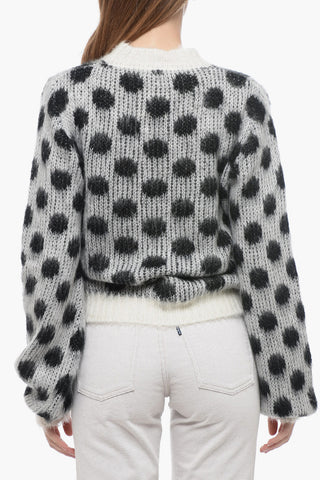 FUZZY WUZZY MOHAIR Maglia Fuzzy con Fantasia a Pois