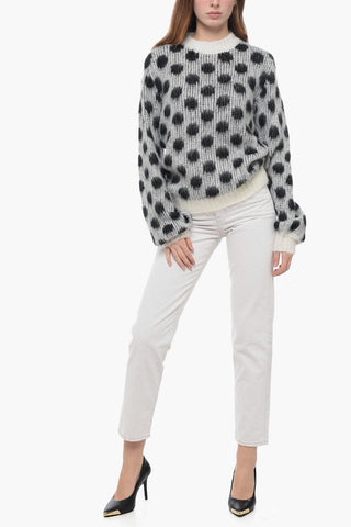 FUZZY WUZZY MOHAIR Maglia Fuzzy con Fantasia a Pois