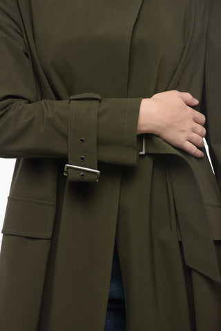 Cool Wool Trench with Buckle Detail