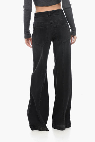 Jeans ARIELLE in Denim Stretch a Gamba Ampia 40cm