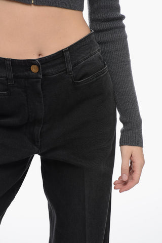 Jeans ARIELLE in Denim Stretch a Gamba Ampia 40cm