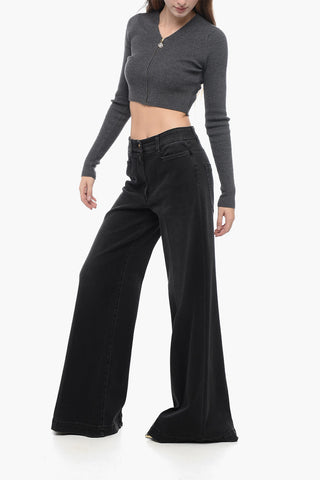 Jeans ARIELLE in Denim Stretch a Gamba Ampia 40cm