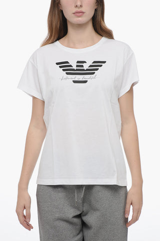 EMPORIO Crew Neck T-Shirt with Printed Logo