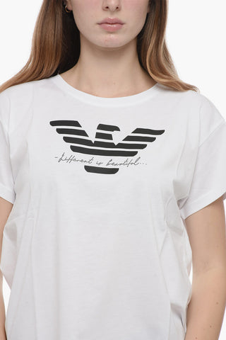 EMPORIO Crew Neck T-Shirt with Printed Logo