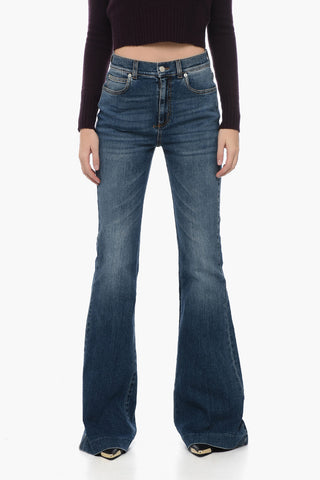 Jeans a Zampa con Effetto Delavè