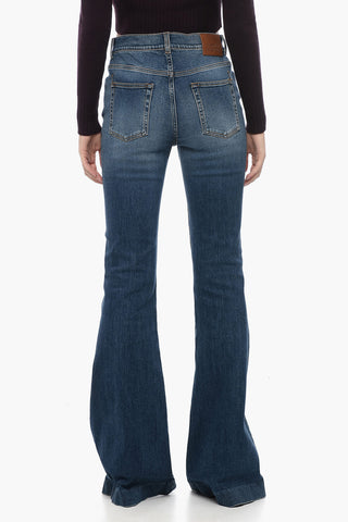 Jeans a Zampa con Effetto Delavè