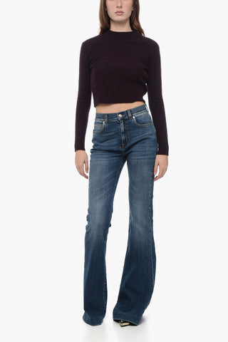 Jeans a Zampa con Effetto Delavè