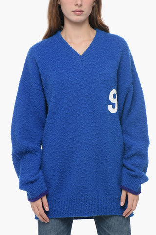 Oversized Sweater with v-Neck