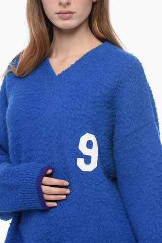 Oversized Sweater with v-Neck