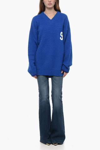 Oversized Sweater with v-Neck
