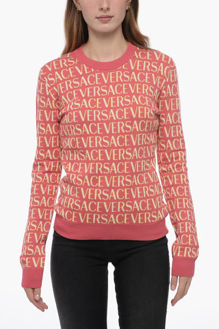 Maglia in Jacquard con Motivo Logo