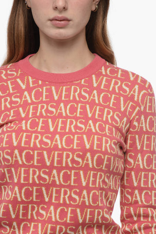 Maglia in Jacquard con Motivo Logo