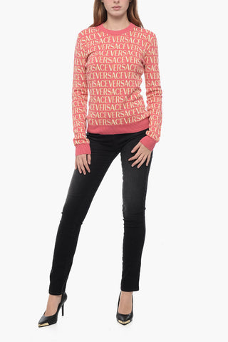 Maglia in Jacquard con Motivo Logo