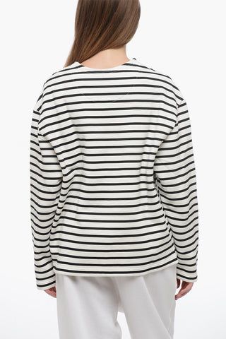 JW ANDERSON x MICHAEL CLARK Striped Sweatshirt with Flocked Print