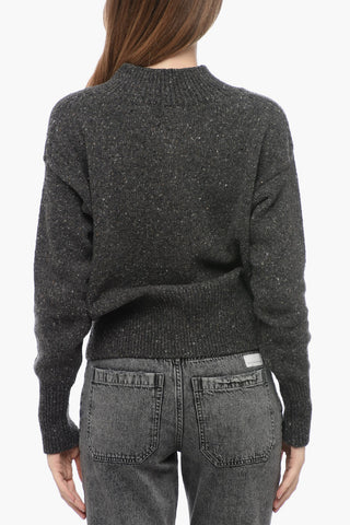 Pullover in Tweed di Cashmere con Scollo a V