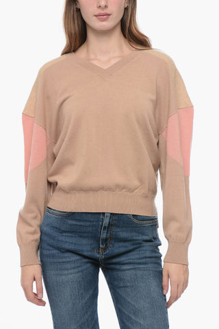 Asymmetric Sweater with Logoed Elastic Band
