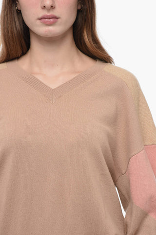 Asymmetric Sweater with Logoed Elastic Band