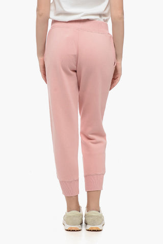 Fleece Cotton Blend Sweatpants with Cuffs
