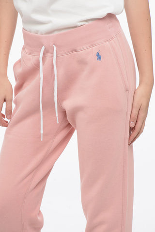 Fleece Cotton Blend Sweatpants with Cuffs