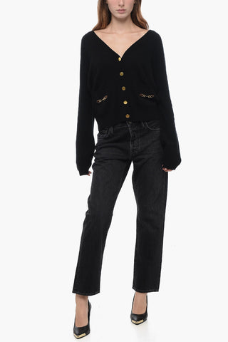 Cashmere Cardigan with Clips