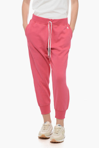 Fleece Cotton Blend Sweatpants with Cuffs
