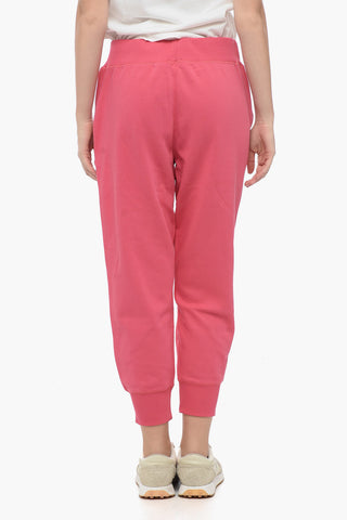 Fleece Cotton Blend Sweatpants with Cuffs