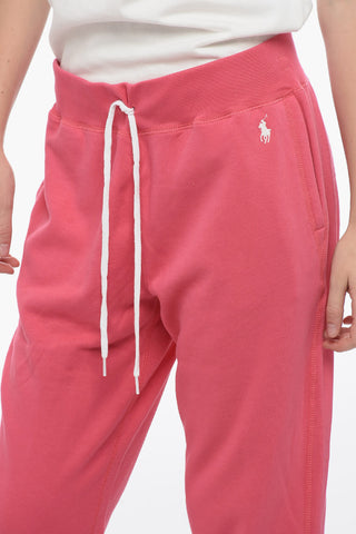 Fleece Cotton Blend Sweatpants with Cuffs