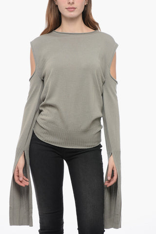 LUXOR Maglia Cut Out con Maniche a Pipistrello
