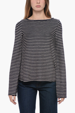 EMPORIO Crew Neck Striped Sweater