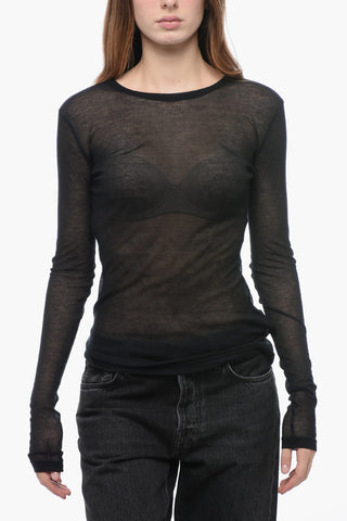 Blended Silk Top with Sheer Effect
