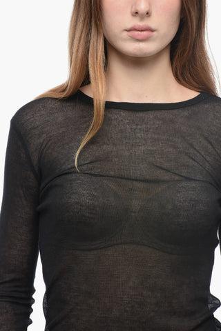 Blended Silk Top with Sheer Effect