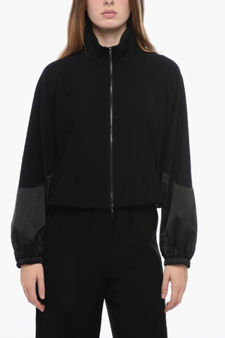 EMPORIO Full Zip Track Sweatshirt with Satin Details