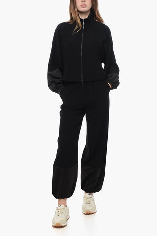 EMPORIO Full Zip Track Sweatshirt with Satin Details