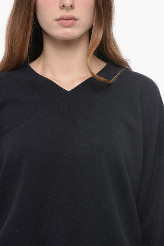 Relaxed Fit Sweater with V Neck