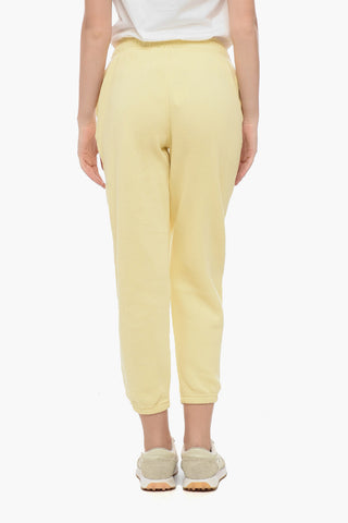 Fleece Cotton Blend Sweatpants with Cuffs