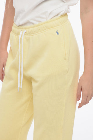 Fleece Cotton Blend Sweatpants with Cuffs