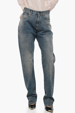 MM1 Distressed High-Waist Jeans