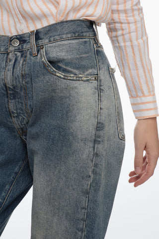 MM1 High-waisted Distressed Denims