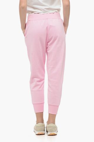 Joggers in Misto Cotone Felpato con Polsini