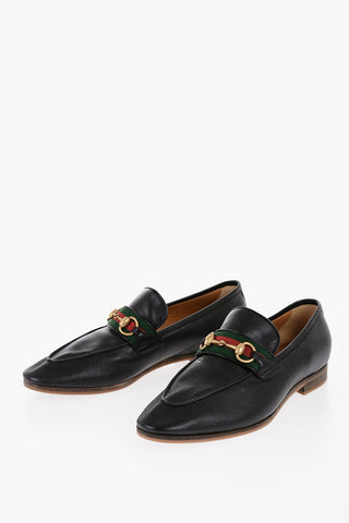 Leather Loafers with Iconic Detail
