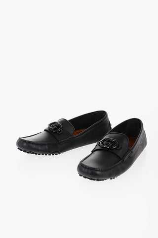 Leather Loafers with GG Monogram