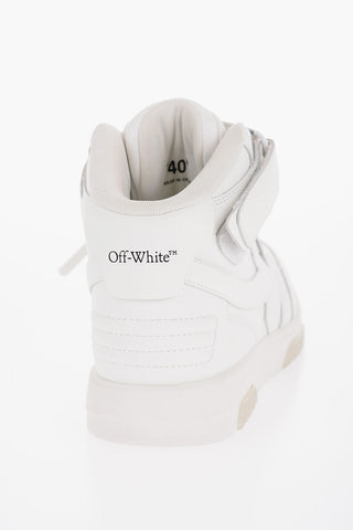 Solid Color Leather OUT OF OFFICE High-Top Sneakers