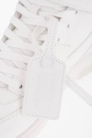 Solid Color Leather OUT OF OFFICE High-Top Sneakers